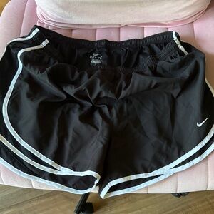 Nike Women's Black Athletic Shorts with White Trim